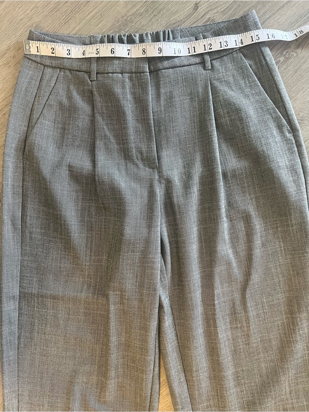 Old Navy Gray Pleated Straight Leg Trousers | 90s Corporate Chic - Picture 6 of 8